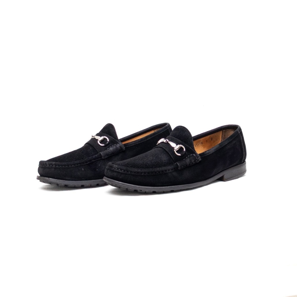 Allen Edmonds Lucca Italy Black Suede Leather Horsebit Loafer Shoe US 9 D / UK 8 - Picture 6 of 12